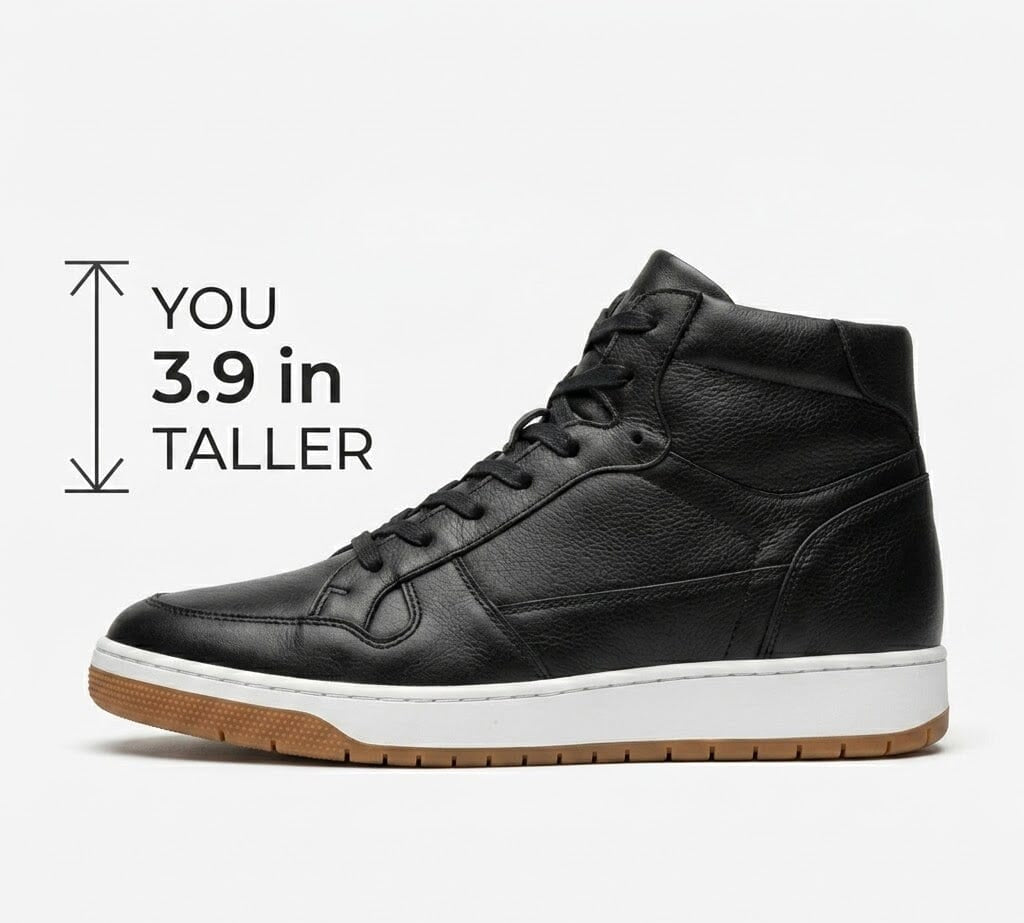 Montieri – Leather Sneakers with Height Increase Montieri – Leather Sneakers with Height Increase Mavietto Black 10CM US 7 / UK-AU 6 / EU 40